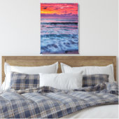 Sonnenuntergang über Meereswellen, Kalifornien Leinwanddruck (Insitu (Schlafzimmer))