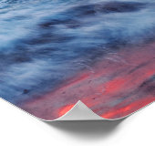 Sonnenuntergang über Meereswellen, Kalifornien Poster (Ecke)