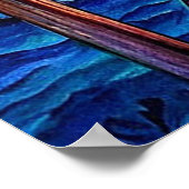 Sonnenuntergang über Meereswellen Poster (Ecke)