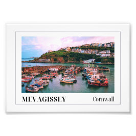 Sonnenuntergang über Mevagissey, Cornwall Fotodruck