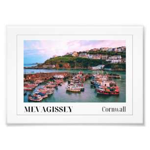 Sonnenuntergang über Mevagissey, Cornwall Fotodruck