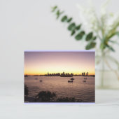 Sonnenuntergang über Miami Postkarte (Stehend Vorderseite)