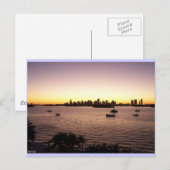 Sonnenuntergang über Miami Postkarte (Vorne/Hinten)