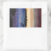 Sonnenuntergang über Miami Rechteckiger Aufkleber (Tasche)