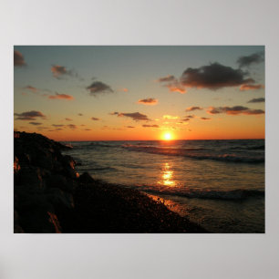 Sonnenuntergang über Michigansee-Plakat Poster