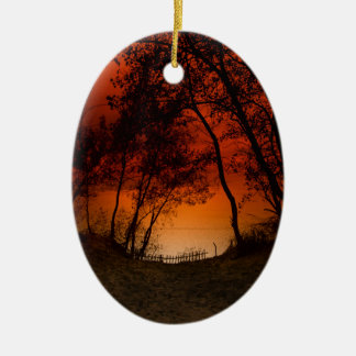 Sonnenuntergang über Michiganseedünen Keramikornament