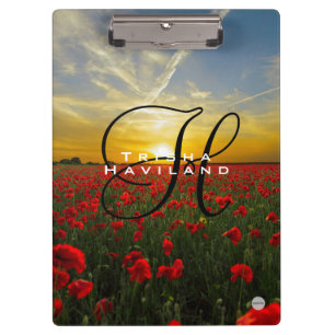 Sonnenuntergang über Mohn Clipboard - HAMbyWG Klemmbrett