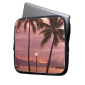 Sonnenuntergang über Moorea vom Sofitel Maeva Beac Laptopschutzhülle (Vorderseite Links)