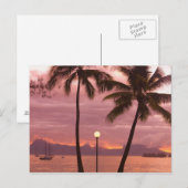 Sonnenuntergang über Moorea vom Sofitel Maeva Beac Postkarte (Vorne/Hinten)