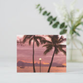 Sonnenuntergang über Moorea vom Sofitel Maeva Beac Postkarte (Stehend Vorderseite)