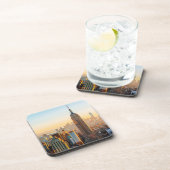 Sonnenuntergang über New York Getränkeuntersetzer (Rechte Seite)