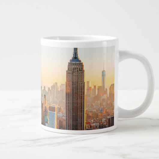 Sonnenuntergang über New York Jumbo-Tasse (Rechts)