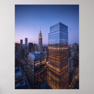 Sonnenuntergang über New York Poster