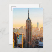 Sonnenuntergang über New York Postkarte (Vorne/Hinten)