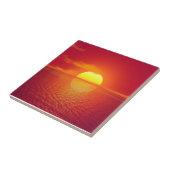 Sonnenuntergang über Orange Sea Calm Fliese (Seite)