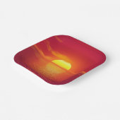 Sonnenuntergang über Orange Sea Calm Pappteller (Gewinkelt)