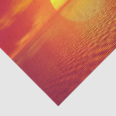 Sonnenuntergang über Orange Sea Calm Seidenpapier (Ausschnitt)