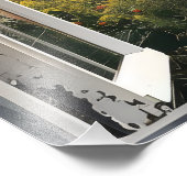 Sonnenuntergang über Ozeanfenster Fotodruck (Ecke)