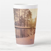 Sonnenuntergang über Park mit einem kleinen eisige Milchtasse (Vorderseite)