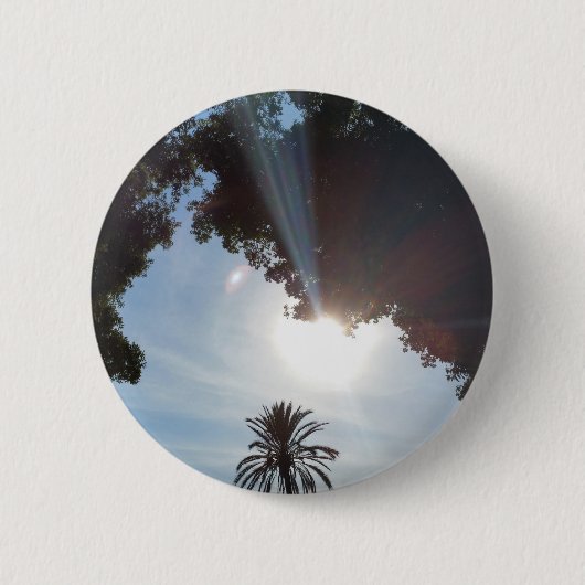 Sonnenuntergang über Parkanlage Button (Vorderseite)