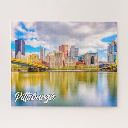 Sonnenuntergang über Pittsburgh, Pennsylvania Puzzle (Horizontal)