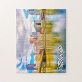 Sonnenuntergang über Pittsburgh, Pennsylvania Puzzle (Vertikal)