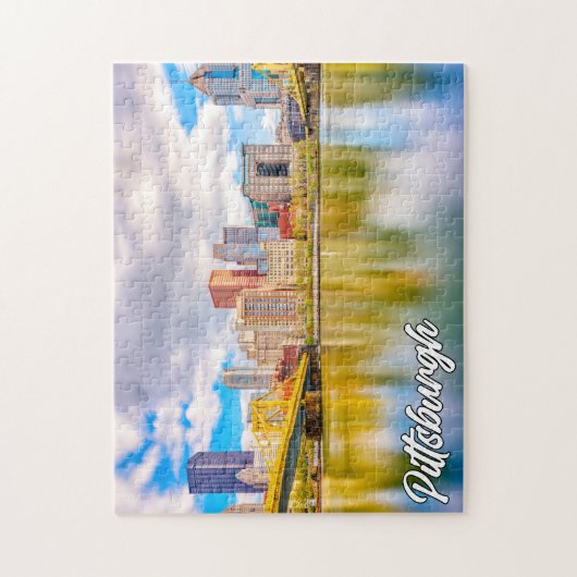 Sonnenuntergang über Pittsburgh, Pennsylvania Puzzle (Vertikal)
