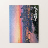 Sonnenuntergang über Pittsburgh, Pennsylvania Puzzle (Vertikal)