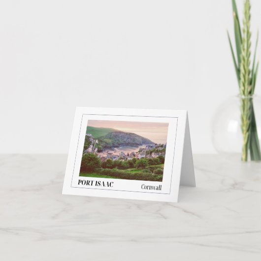Sonnenuntergang über Port Isaac, Cornwall Karte (Vorderseite)