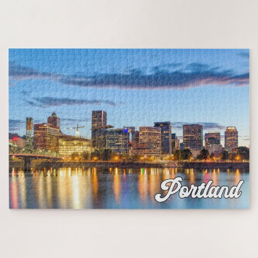 Sonnenuntergang über Portland, Oregon Puzzle (Horizontal)