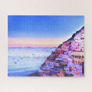 Sonnenuntergang über Positano, Italien Puzzle