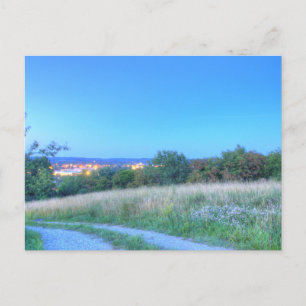 Sonnenuntergang über Red Hill, Dover, Ohio Postkarte