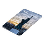 Sonnenuntergang über Replik der Freiheitsstatue in Magnet (Linke Seite)
