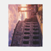 Sonnenuntergang über Rom Kolosseum Fleecedecke (Vorderseite)