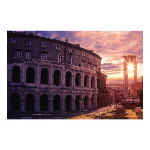 Sonnenuntergang über Rom Kolosseum Fotodruck