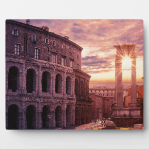 Sonnenuntergang über Rom Kolosseum Fotoplatte