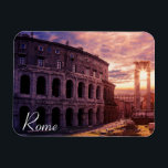 Sonnenuntergang über Rom Kolosseum Magnet<br><div class="desc">Malerei von Sonnenuntergang über Rom Kolosseum in Rom,  Italien. Schöner,  dramatischer Himmel bei Sonnenuntergang mit Sonnenstrahlen in Rom.</div>