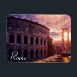 Sonnenuntergang über Rom Kolosseum Magnet<br><div class="desc">Malerei von Sonnenuntergang über Rom Kolosseum in Rom,  Italien. Schöner,  dramatischer Himmel bei Sonnenuntergang mit Sonnenstrahlen in Rom.</div>