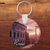 Sonnenuntergang über Rom Kolosseum Schlüsselanhänger (Vorderseite)