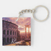 Sonnenuntergang über Rom Kolosseum Schlüsselanhänger (Rückseite)