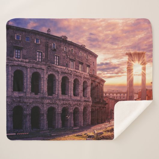 Sonnenuntergang über Rom Kolosseum Sherpadecke (Vorderseite (Horizontal))