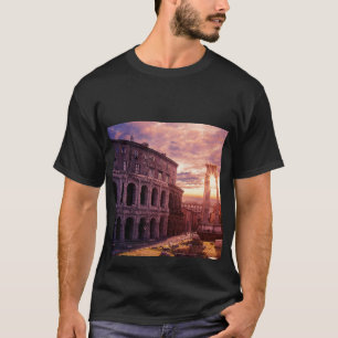 Sonnenuntergang über Rom Kolosseum T-Shirt