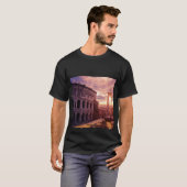 Sonnenuntergang über Rom Kolosseum T-Shirt (Vorne ganz)