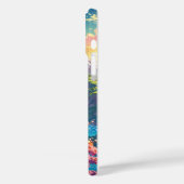 Sonnenuntergang über schneebedeckten Berg und blüh Case-Mate iPhone Hülle (Rückseite / Links)