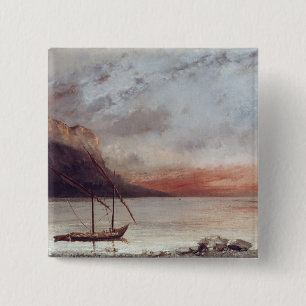Sonnenuntergang über See Leman, 1874 Button