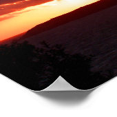 Sonnenuntergang über St. Aubin's Bay in Jersey Poster (Ecke)