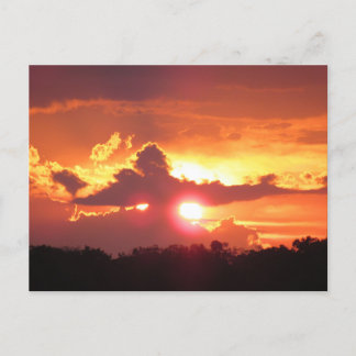 Sonnenuntergang über St. Augustine, Florida Feiertagspostkarte