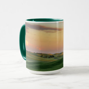 Sonnenuntergang über Staat der Weizen-Feld-  Tasse