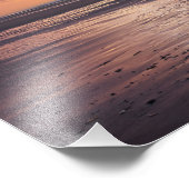 Sonnenuntergang über Strand und Meer Fotodruck (Ecke)