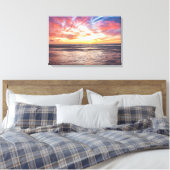 Sonnenuntergang über Strand und Meer Leinwanddruck (Insitu (Schlafzimmer))